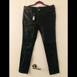 River Island Super Skinny Leather Look Jeans